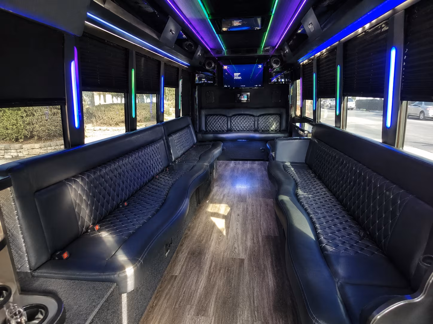 weston 15 passenger party bus interior