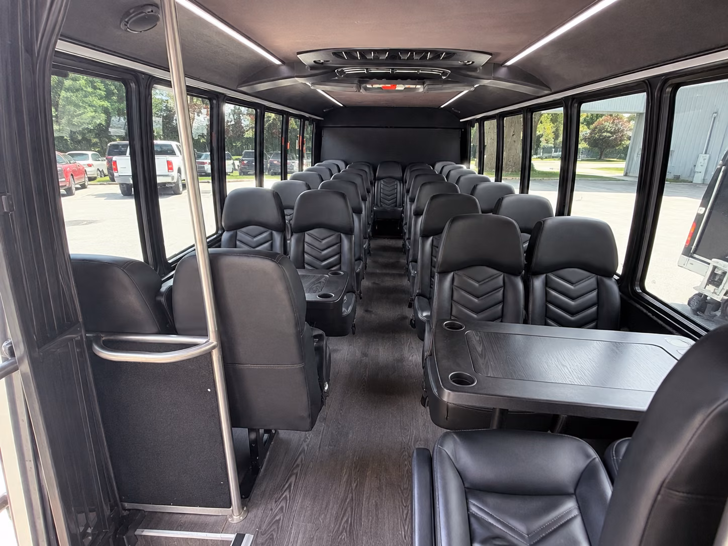weston 18 passenger minibus inside