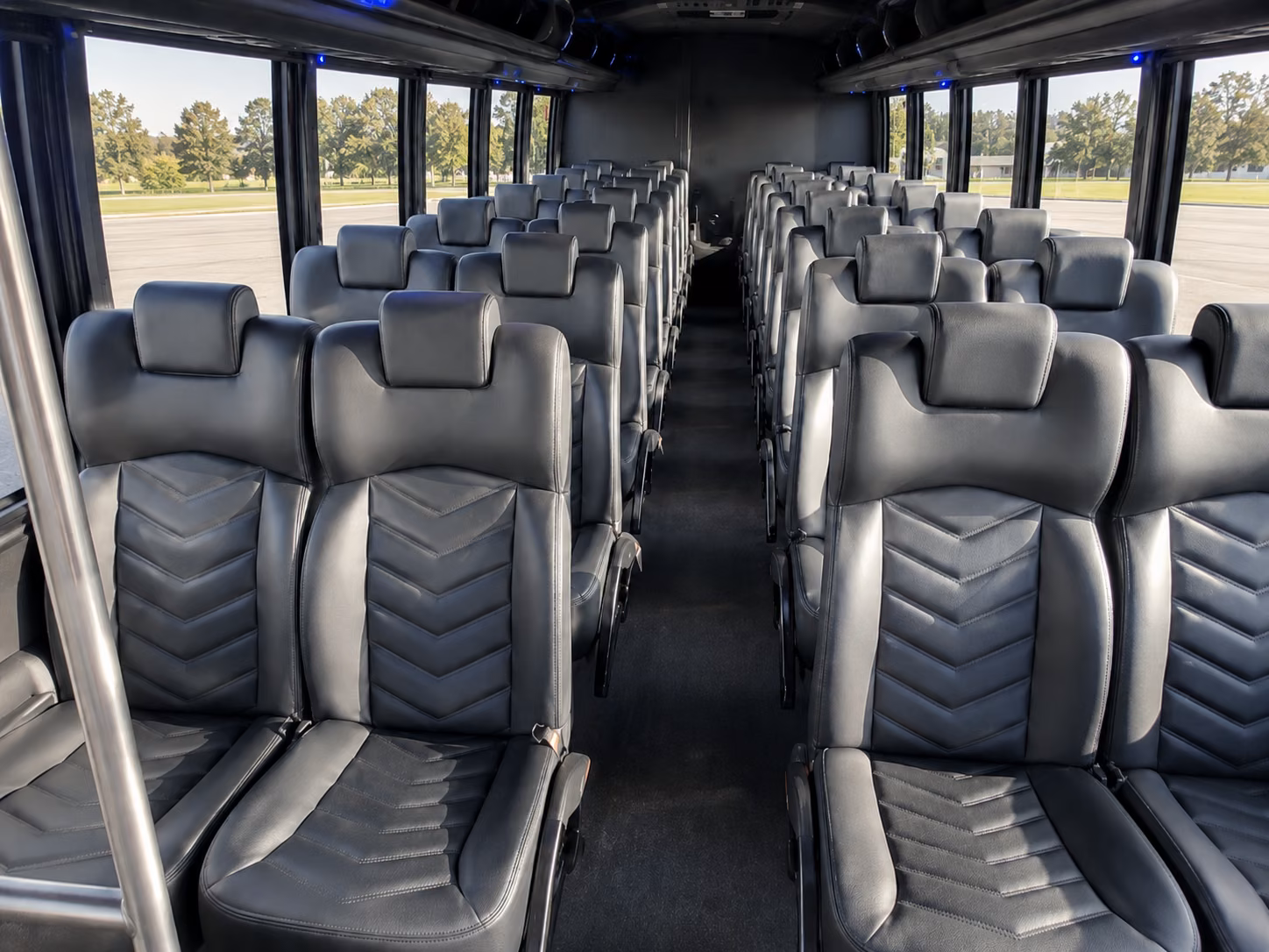 weston 18 passenger minibus interior