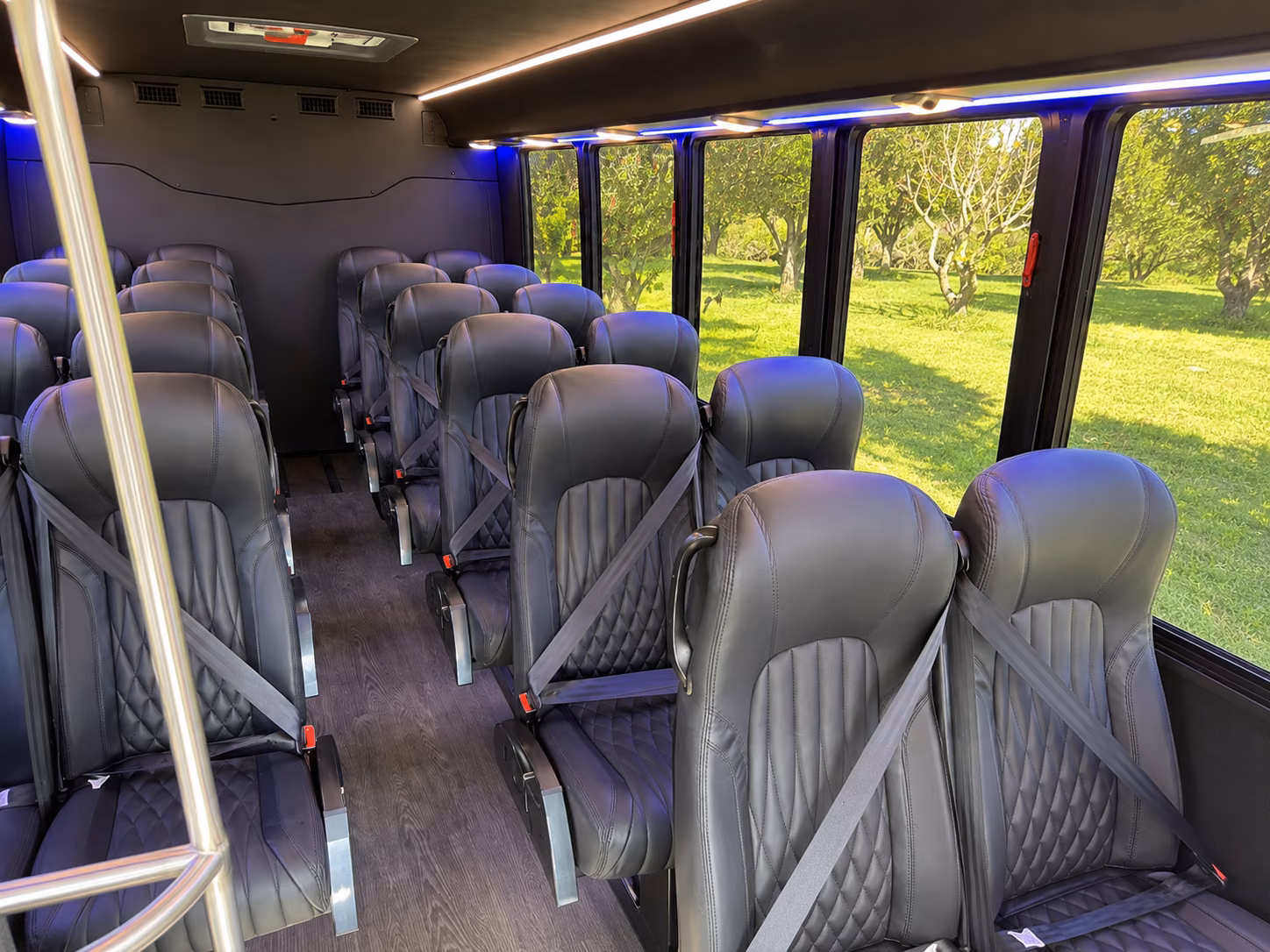 weston 20 passenger minibus inside