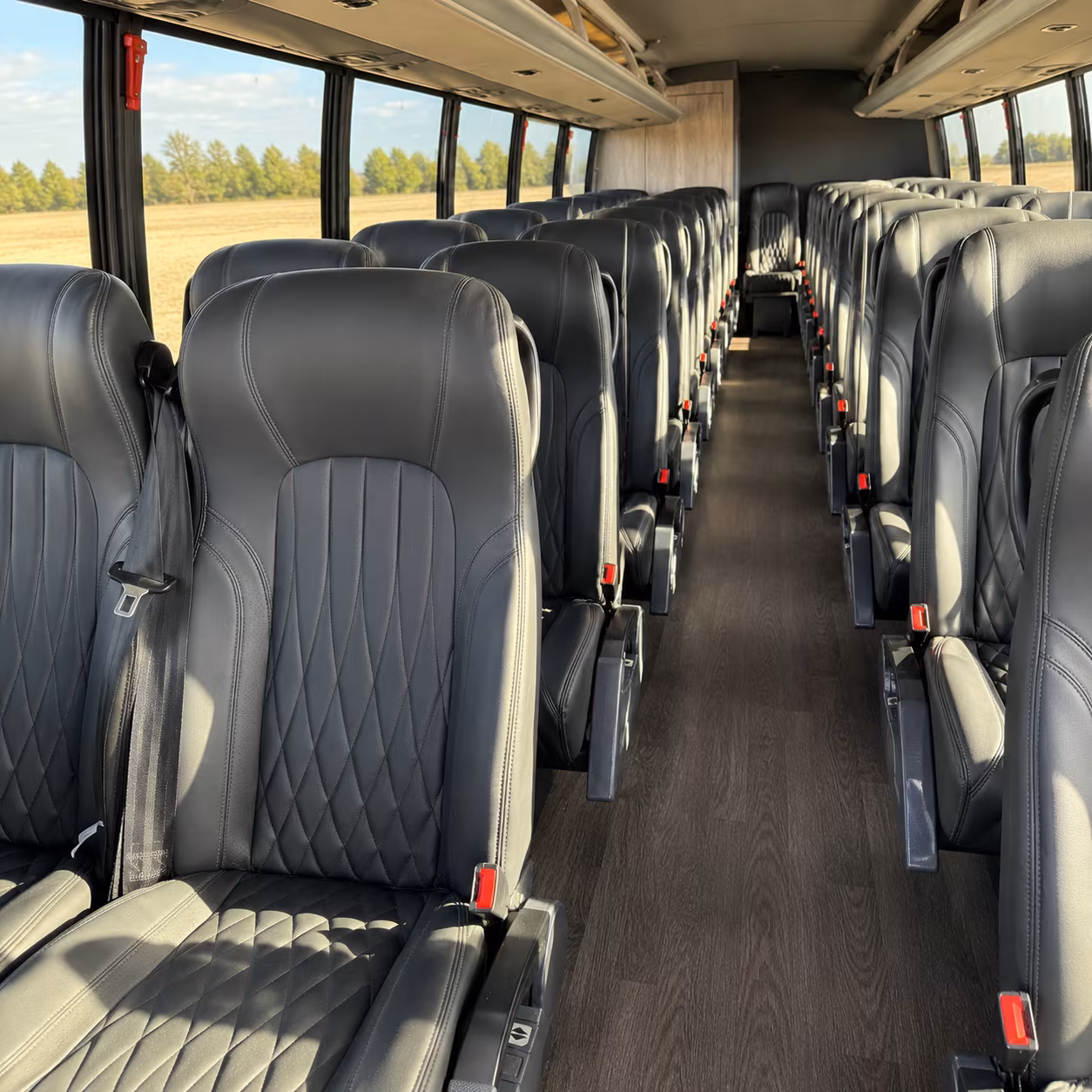 weston 25 passenger minibus inside