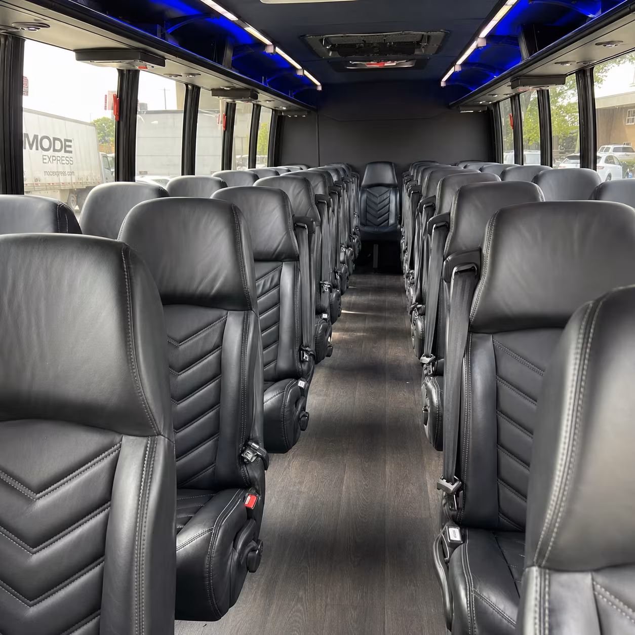 weston 25 passenger minibus interior
