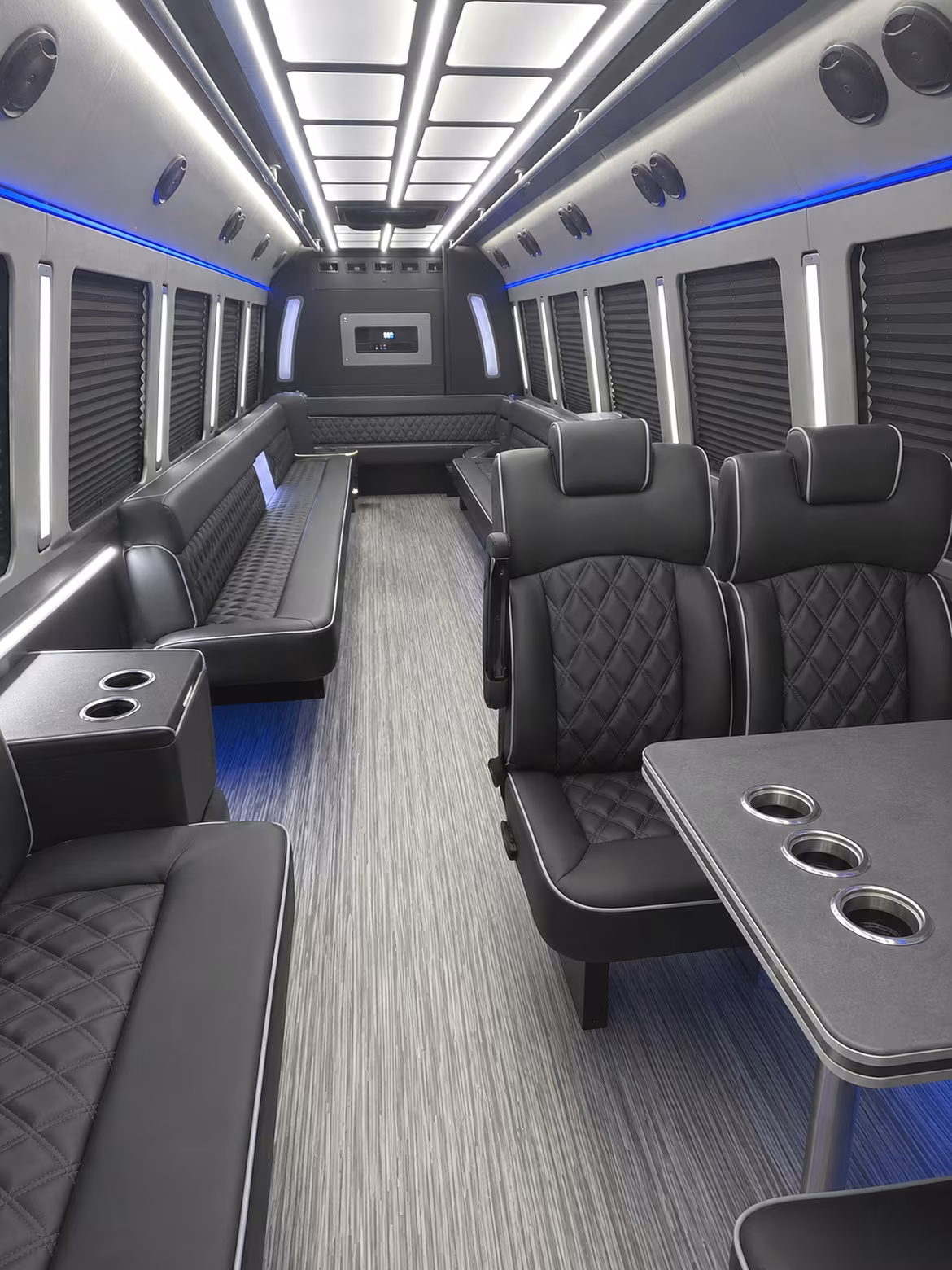 weston 25 passenger party bus inside