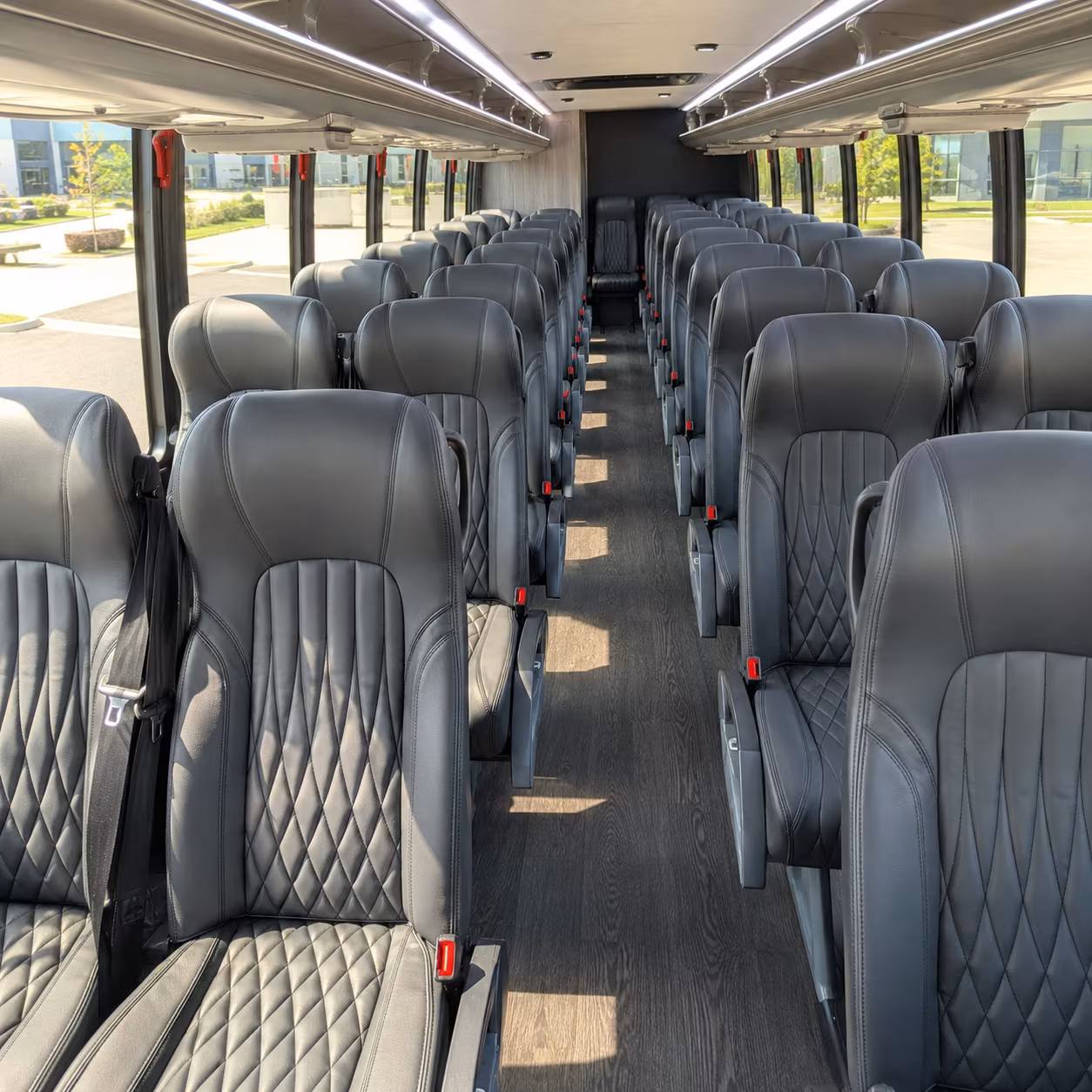 weston 28 passenger minibus inside
