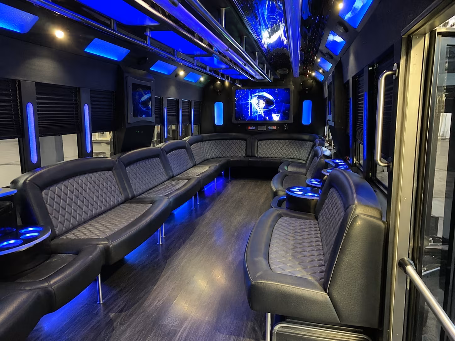 weston 28 passenger party bus interior