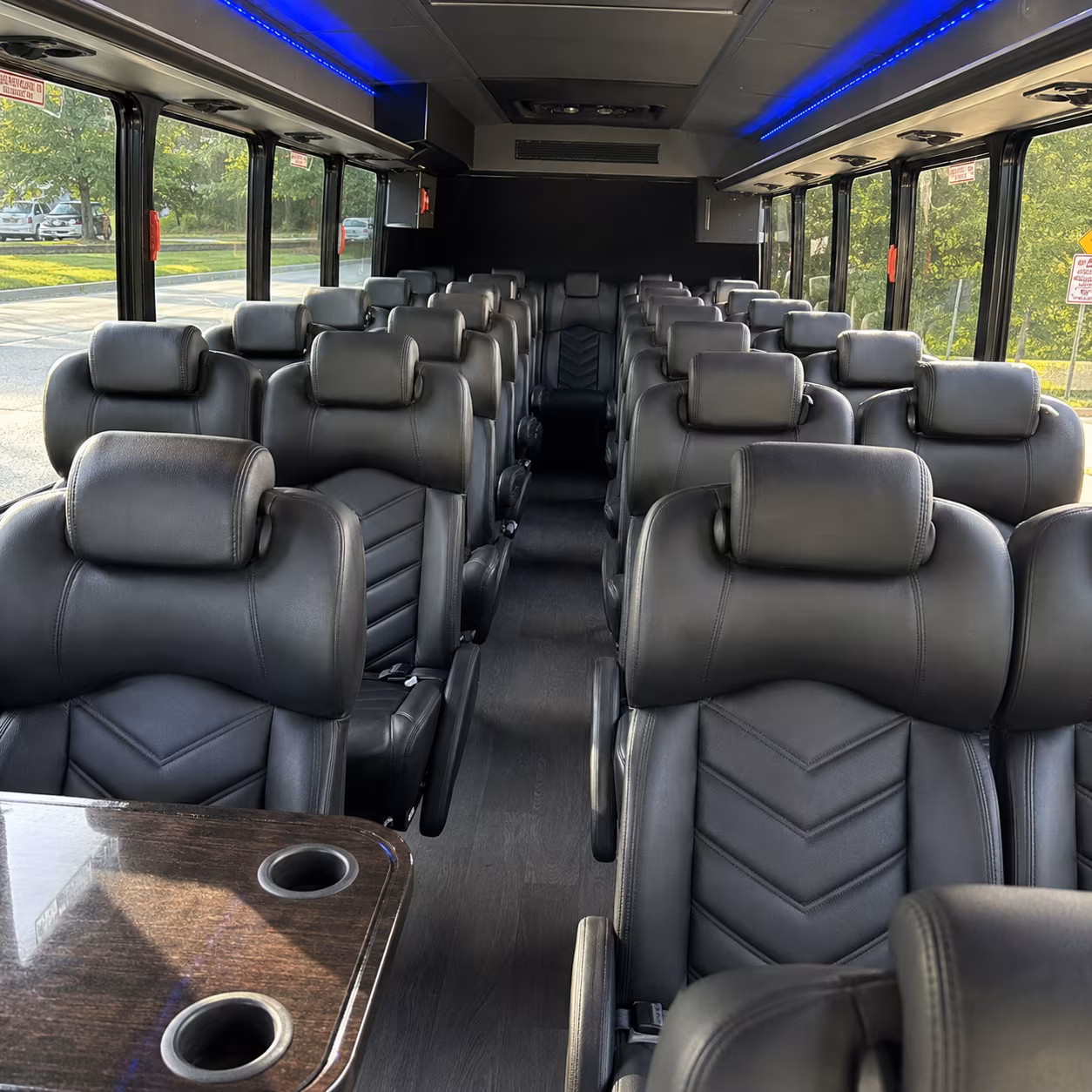 weston 30 passenger minibus inside