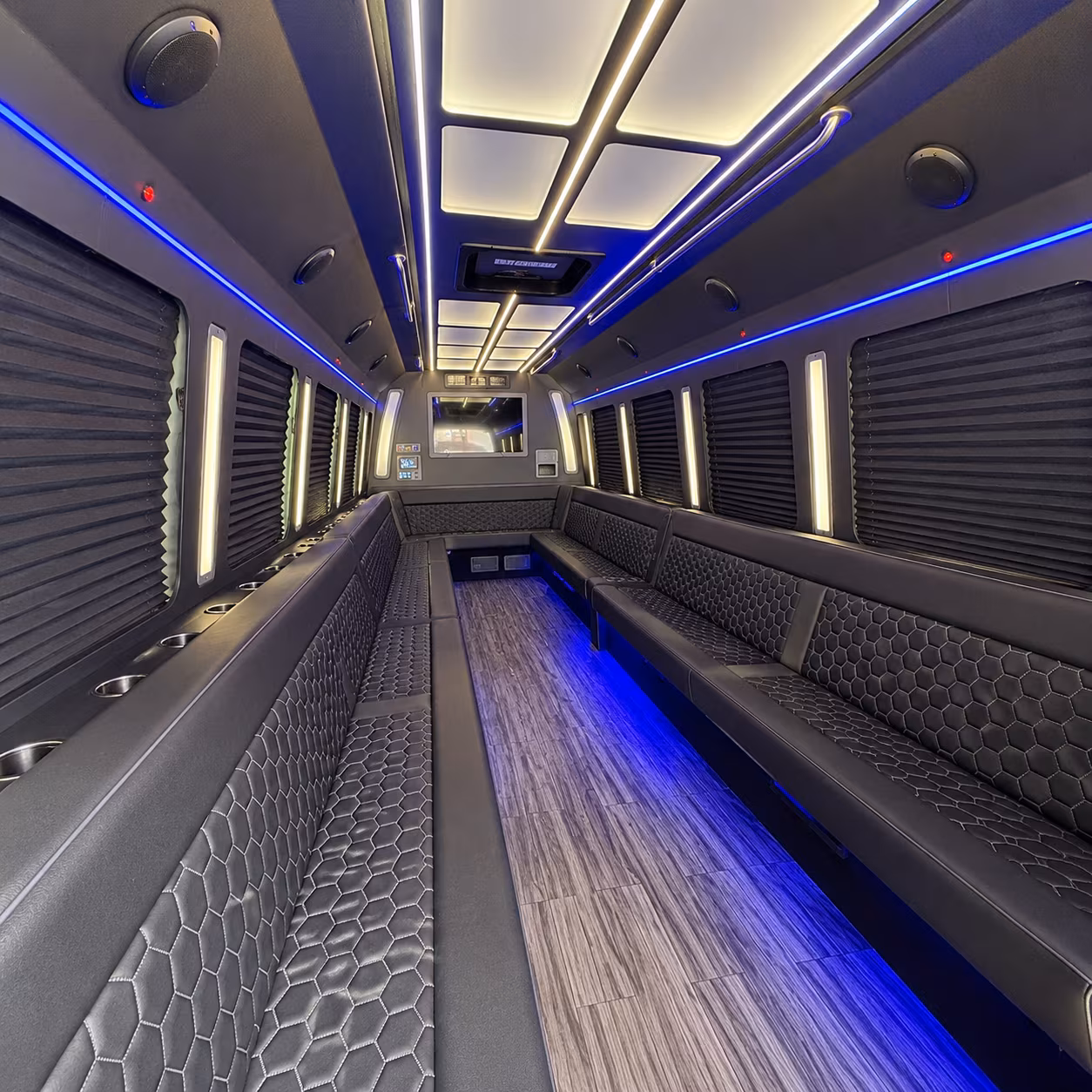 weston 30 passenger party bus interior
