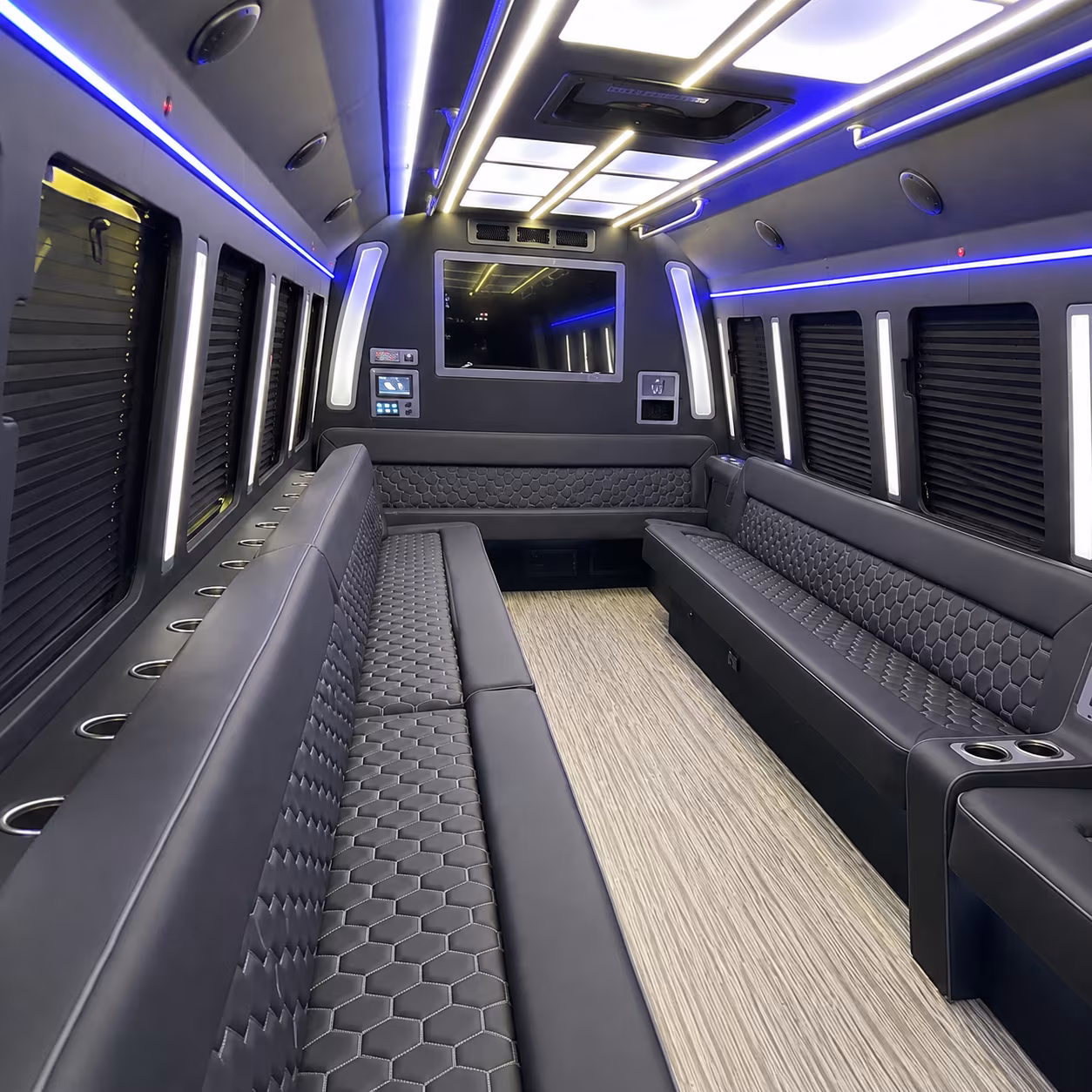 weston 40 passenger party bus inside