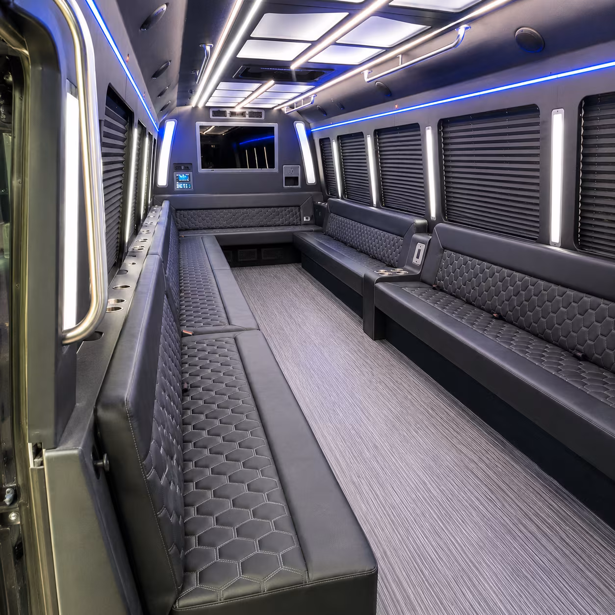 weston 40 passenger party bus interior