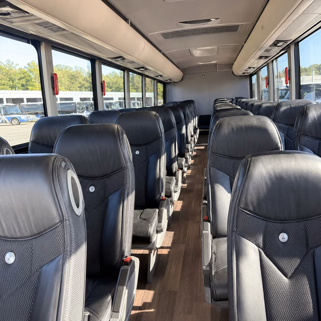 weston 56 passenger charter bus inside