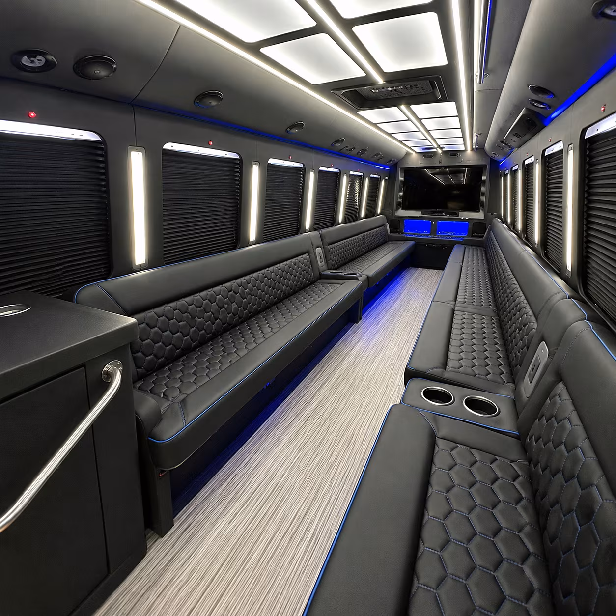 weston party bus rental interior
