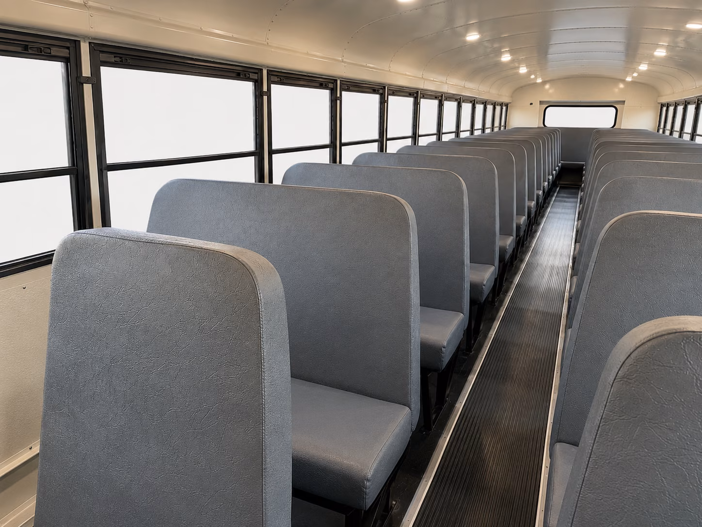 weston school bus inside